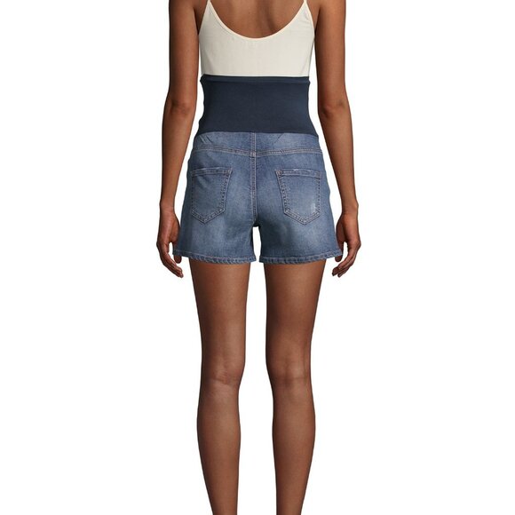 Time and Tru Womens Maternity Pull on Jeans/Pull on Shorts Size S-XXL Navy Blue - Picture 7 of 15